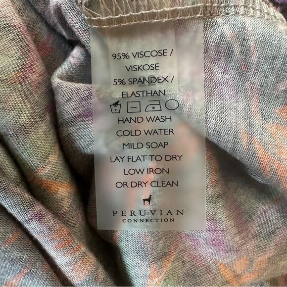 Peruvian Connection Paisley Thebes Dress Caftan Purple Womens Size M/L - Picture 6 of 6